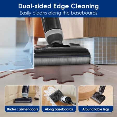 cordless vacuum cleaner cleaning hardwood floor